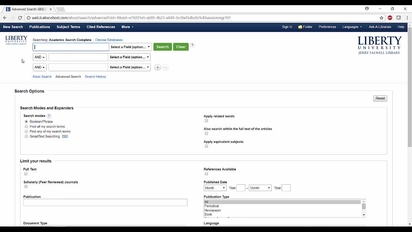 How To Narrow Your Search Results Liberty University
