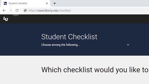 Thumbnail for entry Student Checklist
