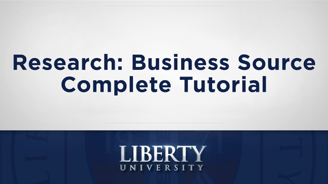 Thumbnail for entry Business Source Complete Tutorial