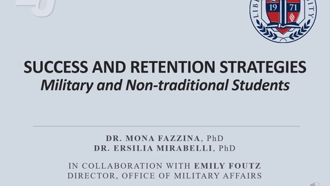 Thumbnail for Fazzina_Part I_Success and Retention Strategies for M_Mona Fazzina