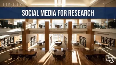 Thumbnail for Social Media for Research