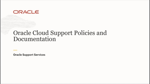 Oracle – Documentation and Support