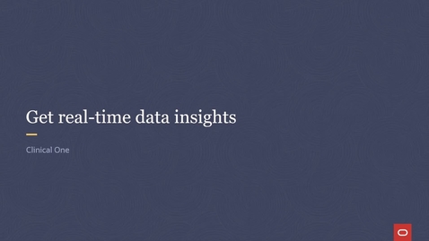 Thumbnail for entry Clinical One – Analytics – Get Real-Time Data Insights