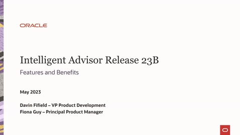 Thumbnail for entry Intelligent Advisor 23B Release Features and Benefits
