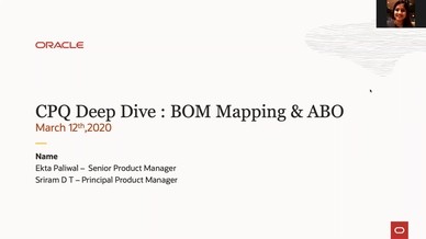 Cpq Deep Dive Bom Mapping Oracle Video Hub
