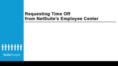 Requesting Time Off From Netsuite S Employee Center Oracle Video Hub