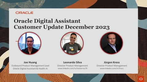 Thumbnail for entry Oracle Digital Assistant Product Update December 2023
