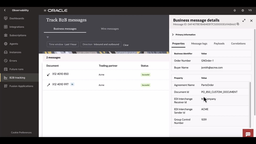 B2B Tracking in Oracle Integration video thumbnail