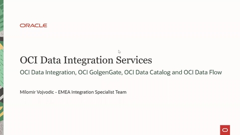 Thumbnail for entry Oracle Cloud Infrastructure Data Integration Services - Cloud Native, Managed and Serverless