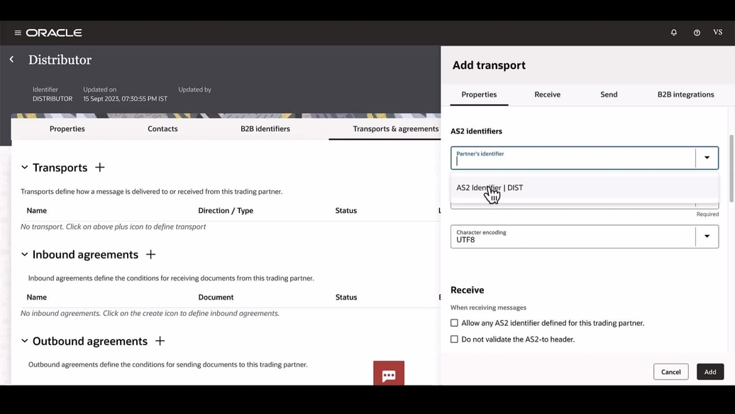 Configure a B2B Trading Partner Transport video thumbnail