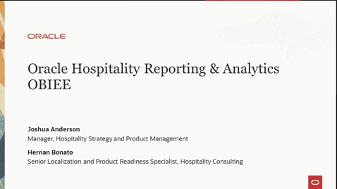 Thumbnail for entry Oracle Hospitality Reporting &amp; Analytics: OBIEE