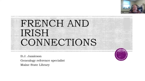 Thumbnail for B.J. Jamieson Franco Irish Genealogy Talk