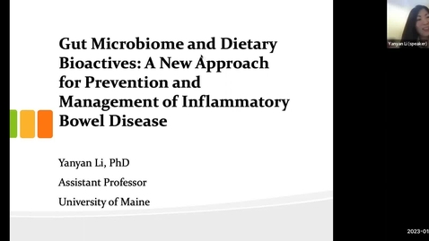 Thumbnail for entry &quot;Broccoli Sprout Bioactives and Gut Microbiota: A Dietary Approach for Prevention and Management of Inflammatory Bowel Disease&quot; by Dr. Yanyan Li