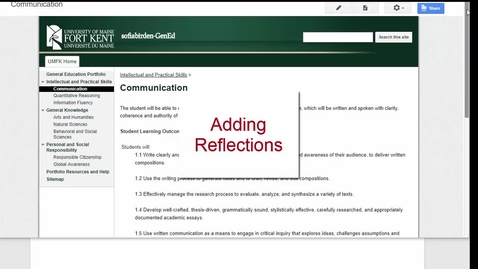 Thumbnail for Adding Reflections to Your E-Portfolio