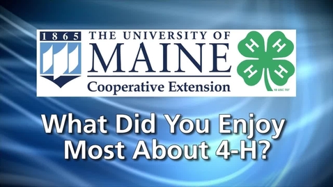 Thumbnail for entry What Did You Enjoy Most About 4-H?