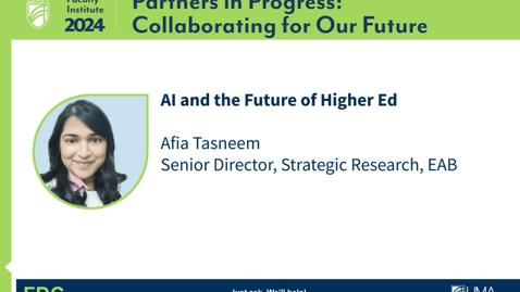 Thumbnail for AI and the Future of Higher Ed - Afia Tasneem