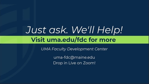 Thumbnail for entry UMA Faculty Development Center