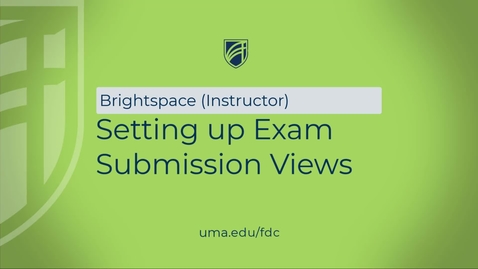 Thumbnail for entry Setting up Exam Submission Views