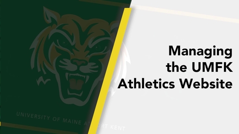 Thumbnail for Athletics Website Training Video
