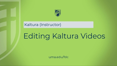 Thumbnail for entry Editting Kaltura Videos