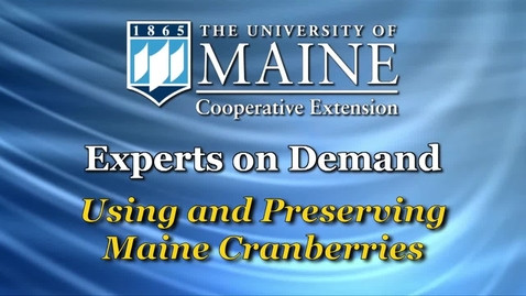 Thumbnail for entry How to Use and Preserve Maine Cranberries