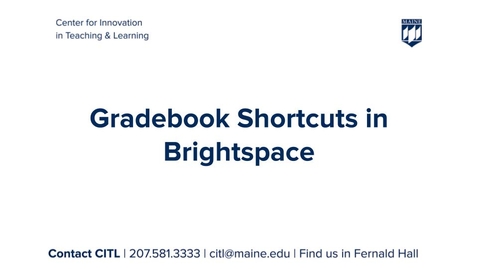 Thumbnail for Gradebook Shortcuts