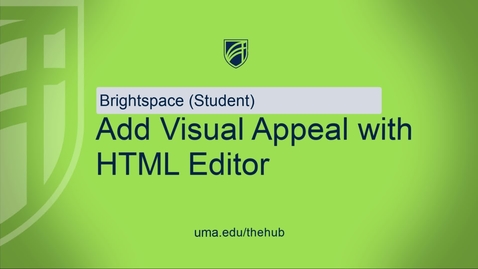 Thumbnail for entry HTML Editor For Students