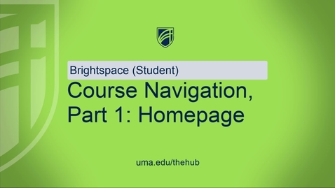 Thumbnail for entry Course Navigation - P1 - homepage