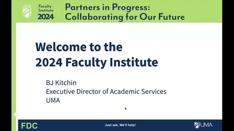 Thumbnail for Faculty Institute 2024 Introduction