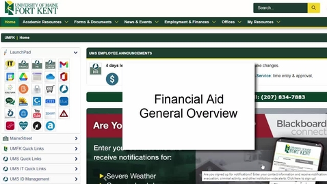 Thumbnail for Financial Aid General Overview 