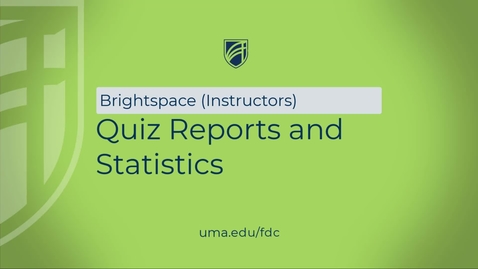 Thumbnail for Quiz Reports and Statistics