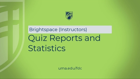 Thumbnail for entry Quiz Reports and Statistics