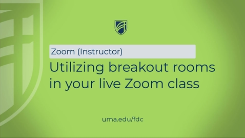 Thumbnail for Utilizing breakout rooms in your live Zoom class
