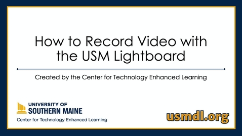 Thumbnail for Lightboard Studio Tutorial