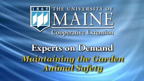 Thumbnail for entry Maintaining the Garden: Animal Safety