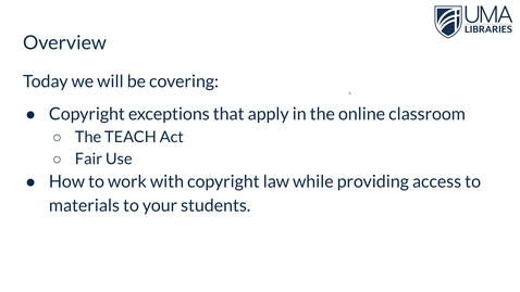 Thumbnail for entry Navigating Copyright in Your Online Courses  
