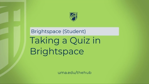 Thumbnail for entry Taking a Quiz in Brightspace