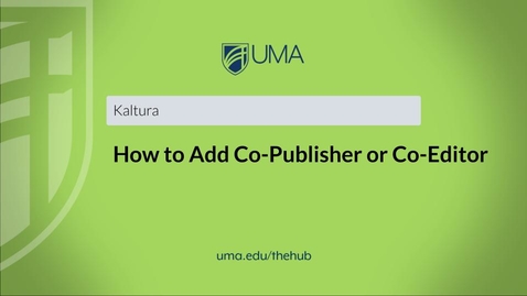 Thumbnail for entry How to Add Co-Publisher or Co-Editor
