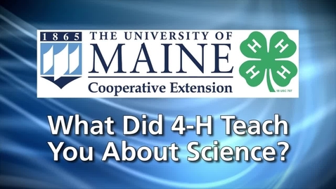 Thumbnail for entry What Did 4-H Teach You About Science?