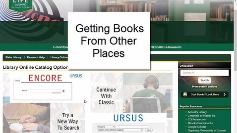 Thumbnail for Getting books From Other Libraries 2021