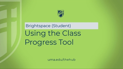 Thumbnail for Using the Class Progress Tool