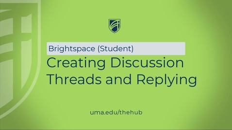 Thumbnail for Creating Discussion Threads and Replying