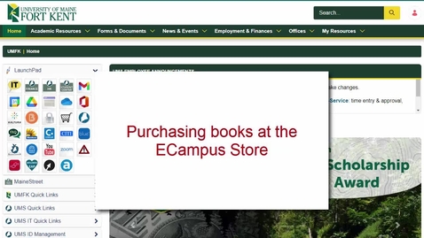 Thumbnail for UMFK ECampus Online Textbook Shopping