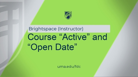 Thumbnail for Course Active and Adjust Start Date