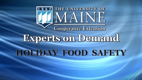 Thumbnail for entry Holiday Food Safety Tips