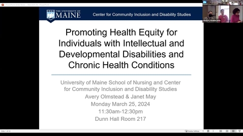 Thumbnail for entry Promoting Health Equity for Individuals with Intellectual and Developmental Disabilities and Chronic Health Conditions