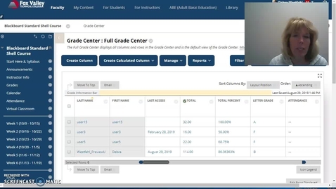 Thumbnail for Using Color Coding in the Blackboard Gradebook