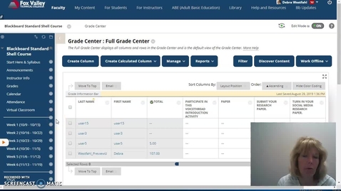 Thumbnail for Setting Up Frozen Columns in Your Blackboard Gradebook