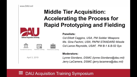 Thumbnail for Middle Tier Acquisition: Accelerating the Process for Rapid Prototyping and Fielding