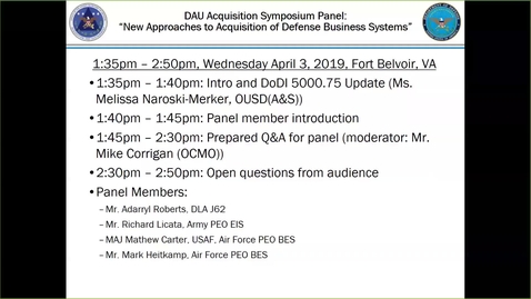 Thumbnail for New Approaches to Acquisition of Defense Business Systems